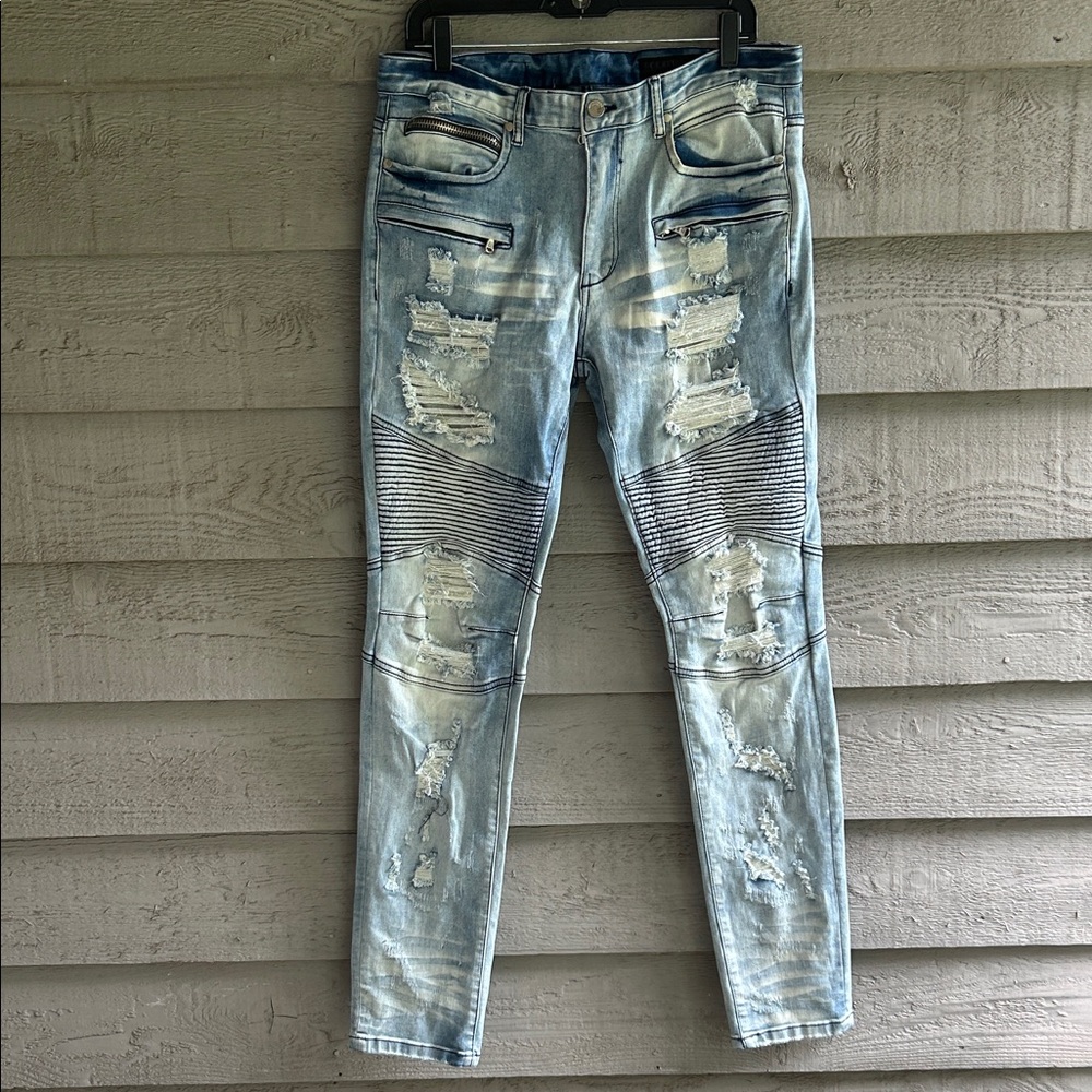 Rockstar, original Distressed Light Blue Jeans